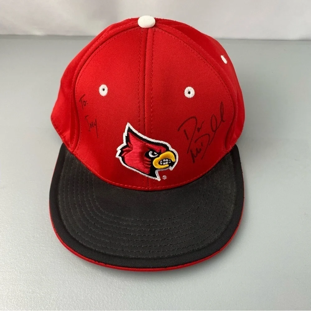 Louisville Cardinals Baseball Hat Signed by Coach Dan McDonnell